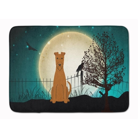 Carolines Treasures Halloween Scary Irish Terrier Machine Washable Memory Foam Mat BB2252RUG